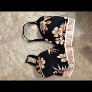 VS PINK Flowered Wireless Bra